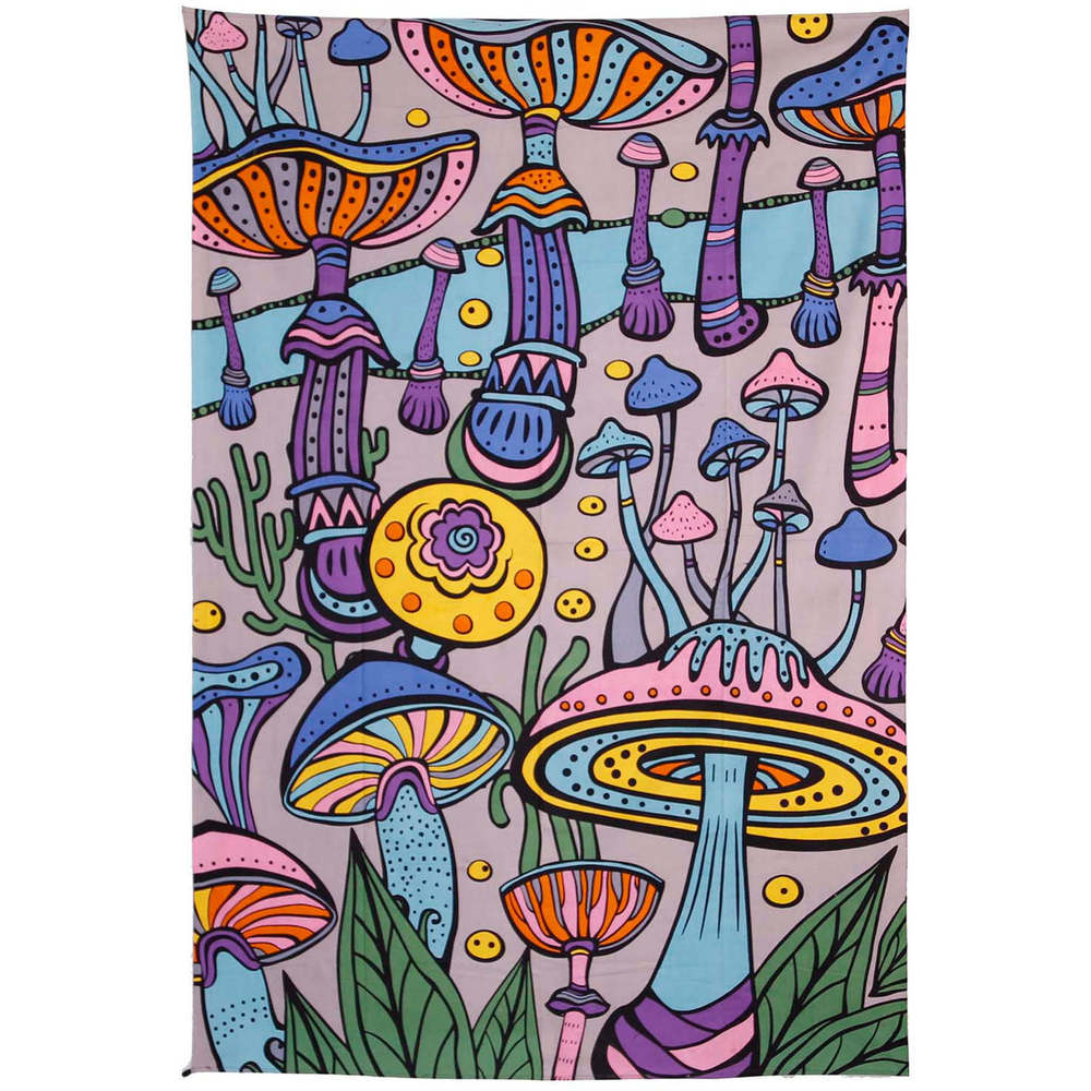 Mushroomland Tapestry by Sunshine Joy